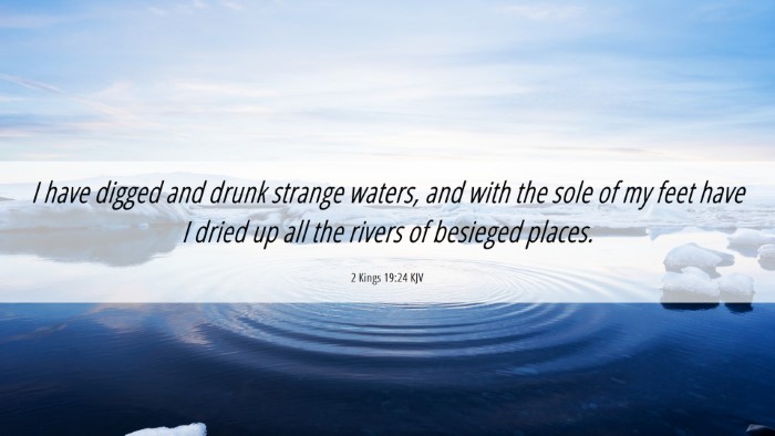 Picture 06 - 2 Kings 19:24 KJV Desktop Wallpaper - I have digged and drunk strange waters, and with - Desktop Bible Verse Wallpaper