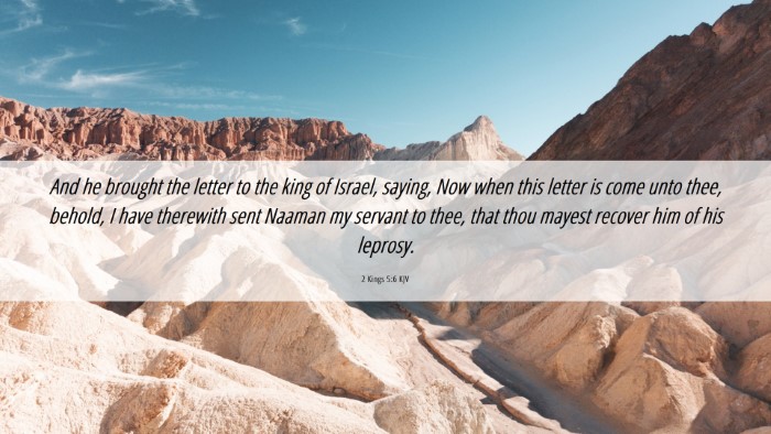Picture 06 - 2 Kings 5:6 KJV Desktop Wallpaper - And he brought the letter to the king of Israel, - Desktop Bible Verse Wallpaper