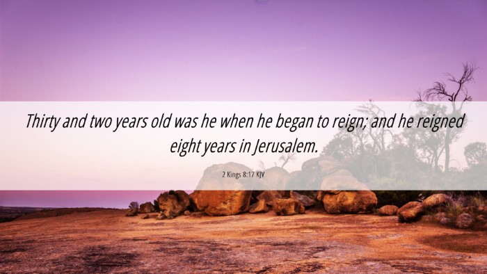 Picture 06 - 2 Kings 8:17 KJV Desktop Wallpaper - Thirty and two years old was he when he began to - Desktop Bible Verse Wallpaper