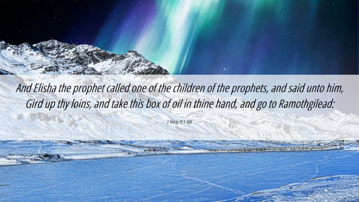 Picture 06 - 2 Kings 9:1 KJV Desktop Wallpaper - And Elisha the prophet called one of the children - Desktop Bible Verse Wallpaper