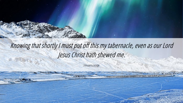 Picture 06 - 2 Peter 1:14 KJV Desktop Wallpaper - Knowing that shortly I must put off this my - Desktop Bible Verse Wallpaper