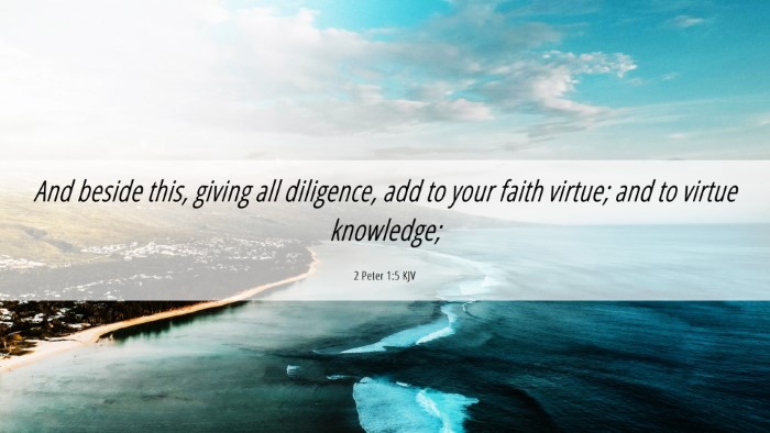 Picture 06 - 2 Peter 1:5 KJV Desktop Wallpaper - And beside this, giving all diligence, add to - Desktop Bible Verse Wallpaper