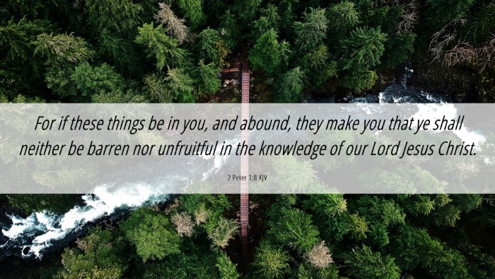 Picture 06 - 2 Peter 1:8 KJV Desktop Wallpaper - For if these things be in you, and abound, they - Desktop Bible Verse Wallpaper