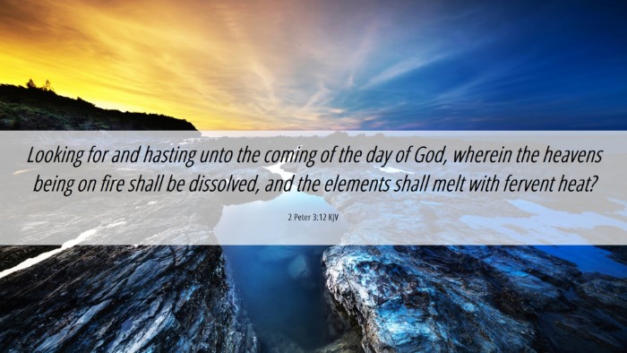 Picture 06 - 2 Peter 3:12 KJV Desktop Wallpaper - Looking for and hasting unto the coming of the - Desktop Bible Verse Wallpaper