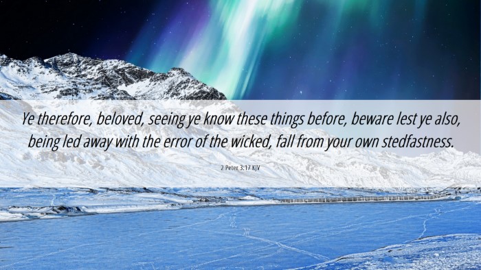 Picture 06 - 2 Peter 3:17 KJV Desktop Wallpaper - Ye therefore, beloved, seeing ye know these - Desktop Bible Verse Wallpaper