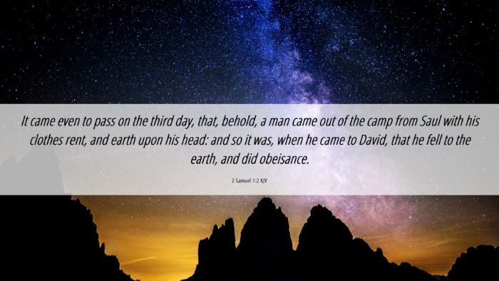 Picture 06 - 2 Samuel 1:2 KJV Desktop Wallpaper - It came even to pass on the third day, that, - Desktop Bible Verse Wallpaper