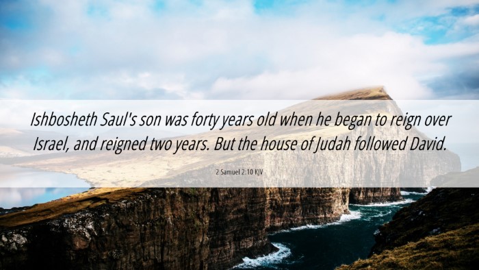 Picture 06 - 2 Samuel 2:10 KJV Desktop Wallpaper - Ishbosheth Saul's son was forty years old when he - Desktop Bible Verse Wallpaper