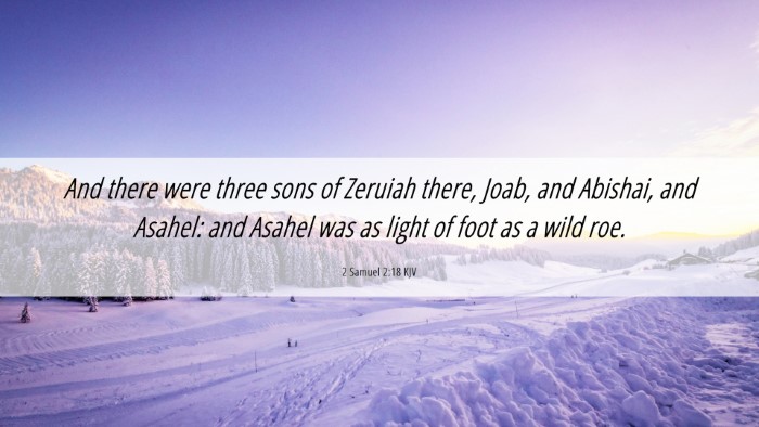 Picture 06 - 2 Samuel 2:18 KJV Desktop Wallpaper - And there were three sons of Zeruiah there, Joab, - Desktop Bible Verse Wallpaper