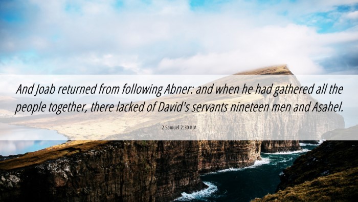 Picture 06 - 2 Samuel 2:30 KJV Desktop Wallpaper - And Joab returned from following Abner: and when - Desktop Bible Verse Wallpaper