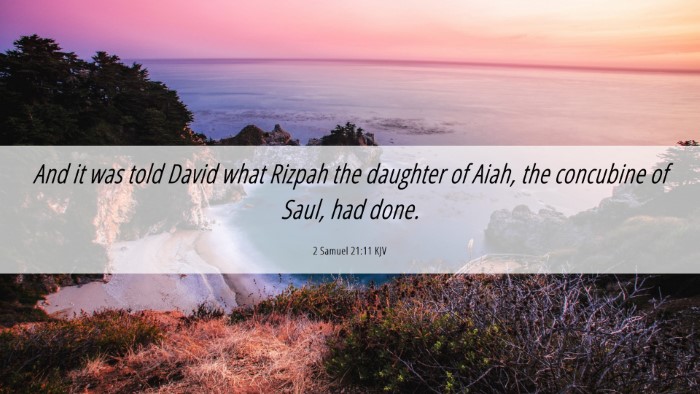 Picture 06 - 2 Samuel 21:11 KJV Desktop Wallpaper - And it was told David what Rizpah the daughter of - Desktop Bible Verse Wallpaper