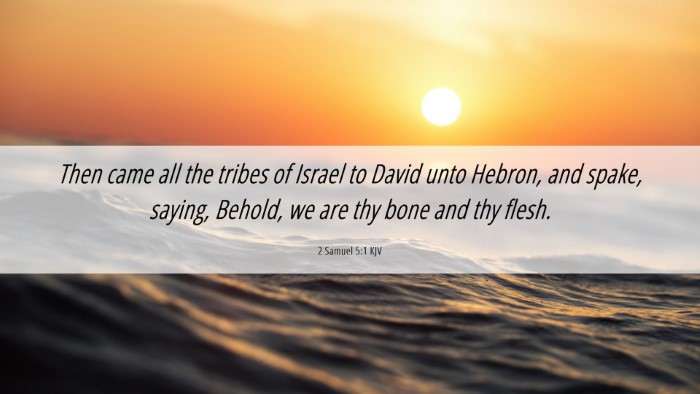 Picture 06 - 2 Samuel 5:1 KJV Desktop Wallpaper - Then came all the tribes of Israel to David unto - Desktop Bible Verse Wallpaper