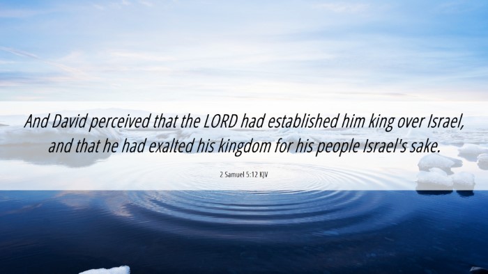 Picture 06 - 2 Samuel 5:12 KJV Desktop Wallpaper - And David perceived that the LORD had established - Desktop Bible Verse Wallpaper