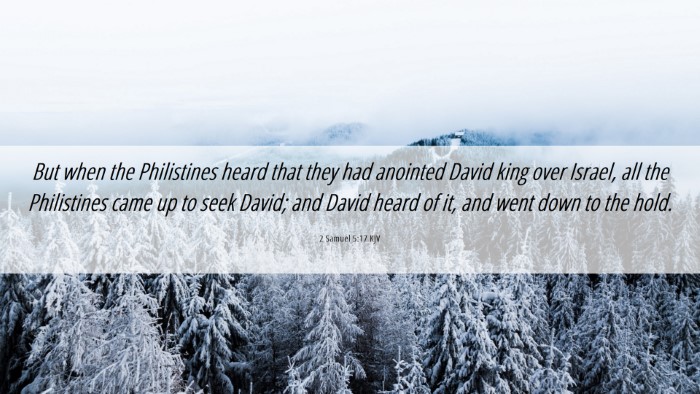 Picture 06 - 2 Samuel 5:17 KJV Desktop Wallpaper - But when the Philistines heard that they had - Desktop Bible Verse Wallpaper