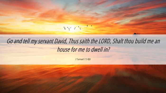 Picture 06 - 2 Samuel 7:5 KJV Desktop Wallpaper - Go and tell my servant David, Thus saith the - Desktop Bible Verse Wallpaper