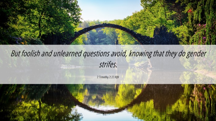 Picture 06 - 2 Timothy 2:23 KJV Desktop Wallpaper - But foolish and unlearned questions avoid, - Desktop Bible Verse Wallpaper