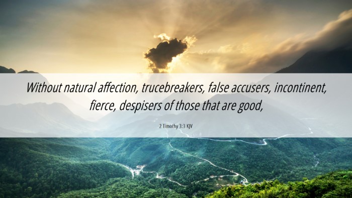 Picture 06 - 2 Timothy 3:3 KJV Desktop Wallpaper - Without natural affection, trucebreakers, false - Desktop Bible Verse Wallpaper