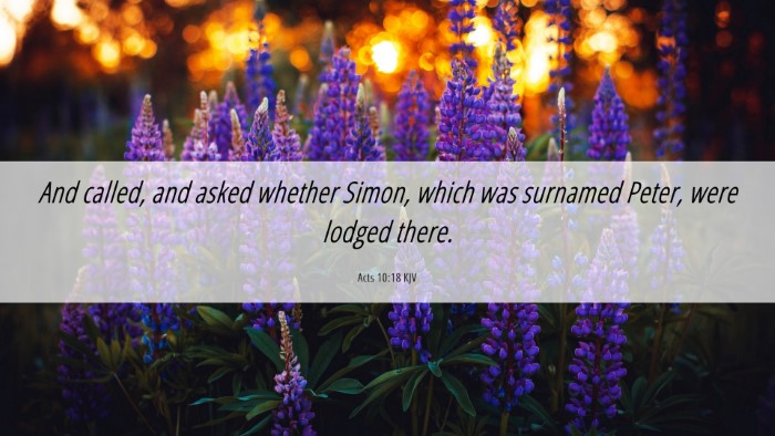 Picture 06 - Acts 10:18 KJV Desktop Wallpaper - And called, and asked whether Simon, which was - Desktop Bible Verse Wallpaper
