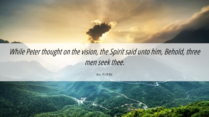 Picture 06 - Acts 10:19 KJV Desktop Wallpaper - While Peter thought on the vision, the Spirit - Desktop Bible Verse Wallpaper