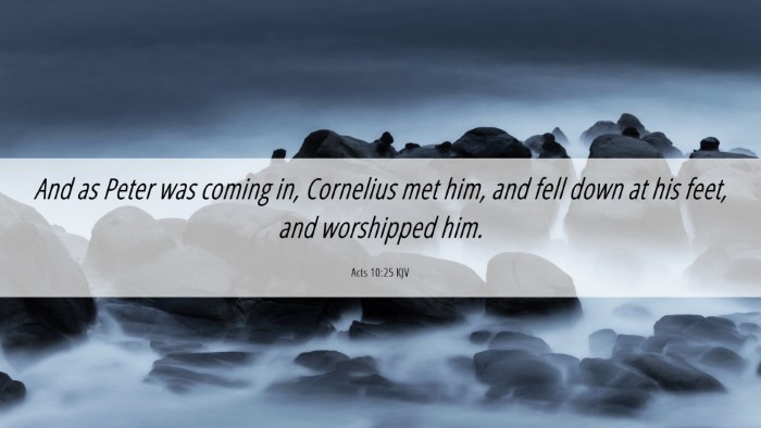 Picture 06 - Acts 10:25 KJV Desktop Wallpaper - And as Peter was coming in, Cornelius met him, - Desktop Bible Verse Wallpaper