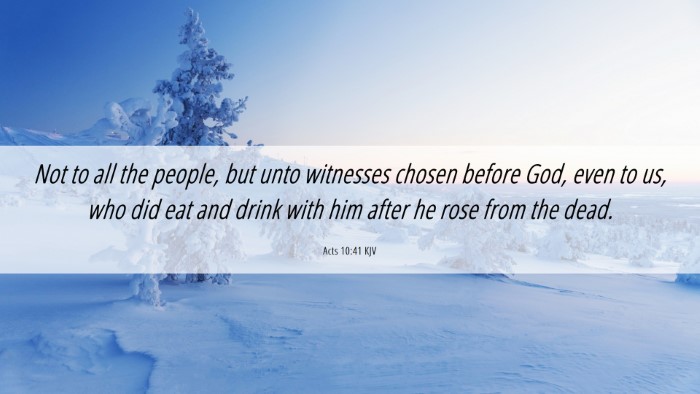 Picture 06 - Acts 10:41 KJV Desktop Wallpaper - Not to all the people, but unto witnesses chosen - Desktop Bible Verse Wallpaper