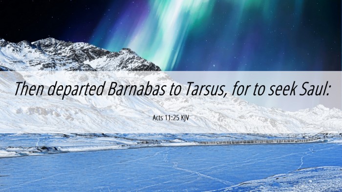 Picture 06 - Acts 11:25 KJV Desktop Wallpaper - Then departed Barnabas to Tarsus, for to seek - Desktop Bible Verse Wallpaper