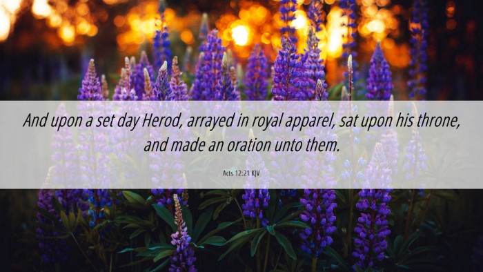 Picture 06 - Acts 12:21 KJV Desktop Wallpaper - And upon a set day Herod, arrayed in royal - Desktop Bible Verse Wallpaper