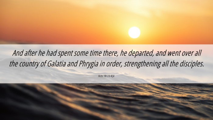 Picture 06 - Acts 18:23 KJV Desktop Wallpaper - And after he had spent some time there, he - Desktop Bible Verse Wallpaper