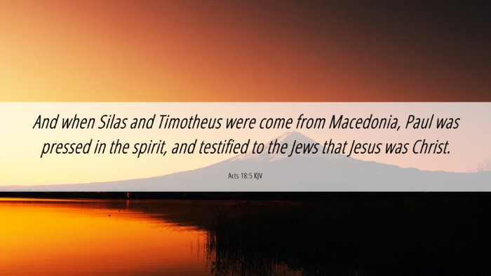 Picture 06 - Acts 18:5 KJV Desktop Wallpaper - And when Silas and Timotheus were come from - Desktop Bible Verse Wallpaper