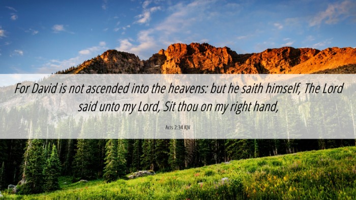 Picture 06 - Acts 2:34 KJV Desktop Wallpaper - For David is not ascended into the heavens: but - Desktop Bible Verse Wallpaper