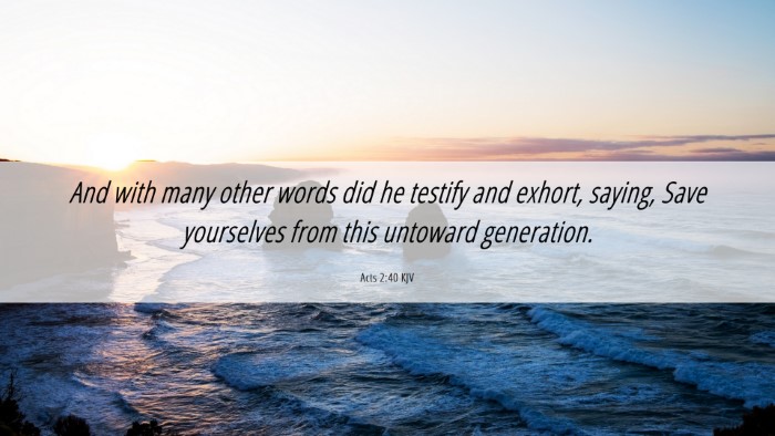 Picture 06 - Acts 2:40 KJV Desktop Wallpaper - And with many other words did he testify and - Desktop Bible Verse Wallpaper
