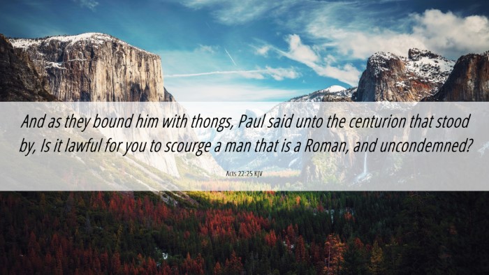 Picture 06 - Acts 22:25 KJV Desktop Wallpaper - And as they bound him with thongs, Paul said unto - Desktop Bible Verse Wallpaper