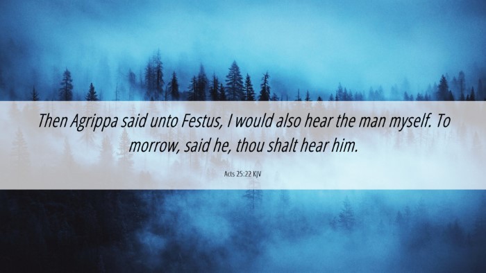 Picture 06 - Acts 25:22 KJV Desktop Wallpaper - Then Agrippa said unto Festus, I would also hear - Desktop Bible Verse Wallpaper