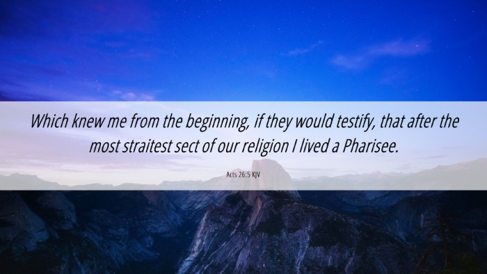 Picture 06 - Acts 26:5 KJV Desktop Wallpaper - Which knew me from the beginning, if they would - Desktop Bible Verse Wallpaper