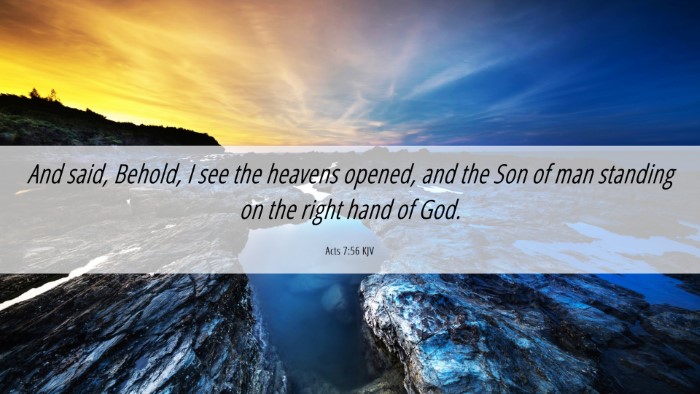 Picture 06 - Acts 7:56 KJV Desktop Wallpaper - And said, Behold, I see the heavens opened, and - Desktop Bible Verse Wallpaper