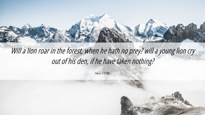 Picture 06 - Amos 3:4 KJV Desktop Wallpaper - Will a lion roar in the forest, when he hath no - Desktop Bible Verse Wallpaper