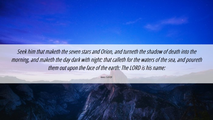 Picture 06 - Amos 5:8 KJV Desktop Wallpaper - Seek him that maketh the seven stars and Orion, - Desktop Bible Verse Wallpaper