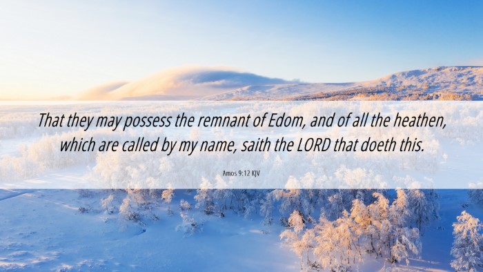 Picture 06 - Amos 9:12 KJV Desktop Wallpaper - That they may possess the remnant of Edom, and of - Desktop Bible Verse Wallpaper