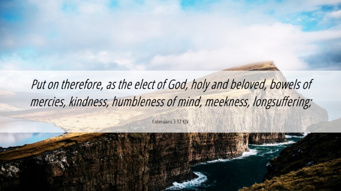 Picture 06 - Colossians 3:12 KJV Desktop Wallpaper - Put on therefore, as the elect of God, holy and - Desktop Bible Verse Wallpaper