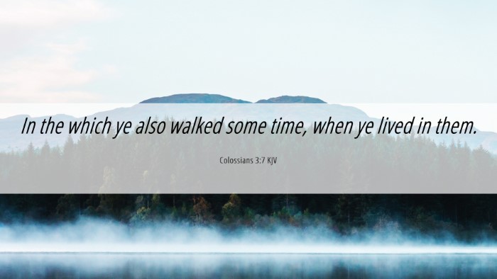 Picture 06 - Colossians 3:7 KJV Desktop Wallpaper - In the which ye also walked some time, when ye - Desktop Bible Verse Wallpaper