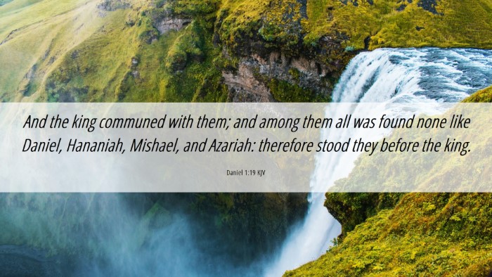 Picture 06 - Daniel 1:19 KJV Desktop Wallpaper - And the king communed with them; and among them - Desktop Bible Verse Wallpaper