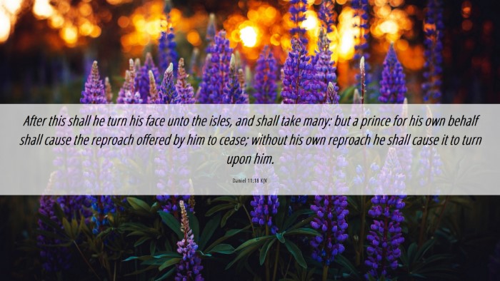 Picture 06 - Daniel 11:18 KJV Desktop Wallpaper - After this shall he turn his face unto the isles, - Desktop Bible Verse Wallpaper