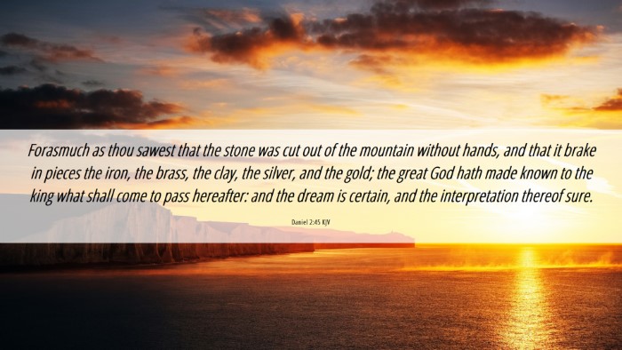 Picture 06 - Daniel 2:45 KJV Desktop Wallpaper - Forasmuch as thou sawest that the stone was cut - Desktop Bible Verse Wallpaper