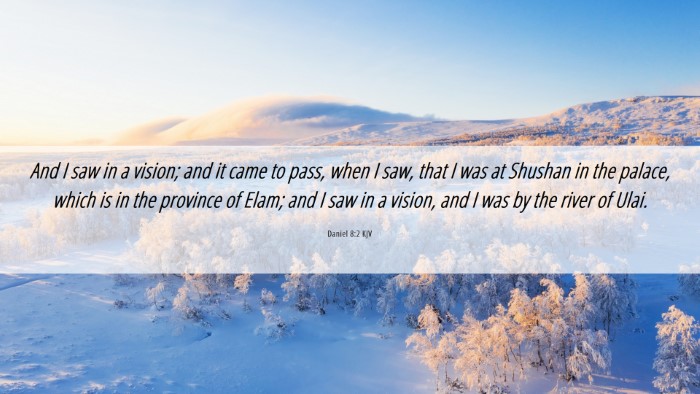 Picture 06 - Daniel 8:2 KJV Desktop Wallpaper - And I saw in a vision; and it came to pass, when - Desktop Bible Verse Wallpaper