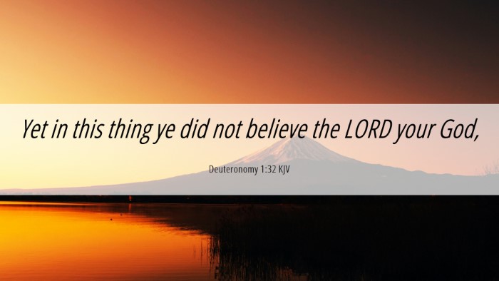 Picture 06 - Deuteronomy 1:32 KJV Desktop Wallpaper - Yet in this thing ye did not believe the LORD - Desktop Bible Verse Wallpaper