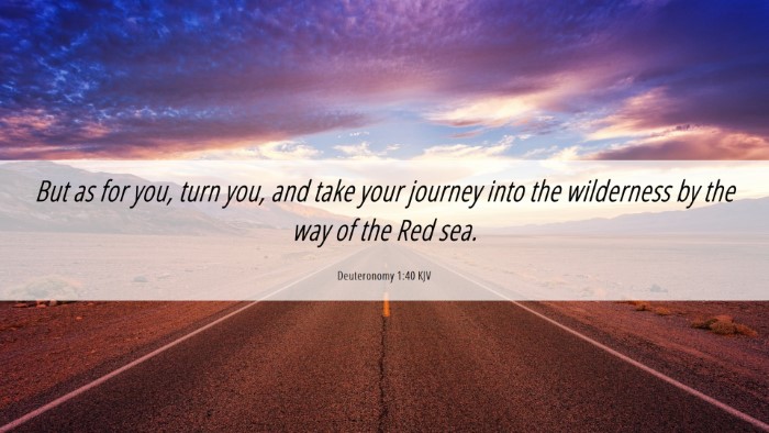 Picture 06 - Deuteronomy 1:40 KJV Desktop Wallpaper - But as for you, turn you, and take your journey - Desktop Bible Verse Wallpaper