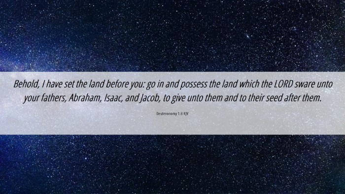 Picture 06 - Deuteronomy 1:8 KJV Desktop Wallpaper - Behold, I have set the land before you: go in and - Desktop Bible Verse Wallpaper