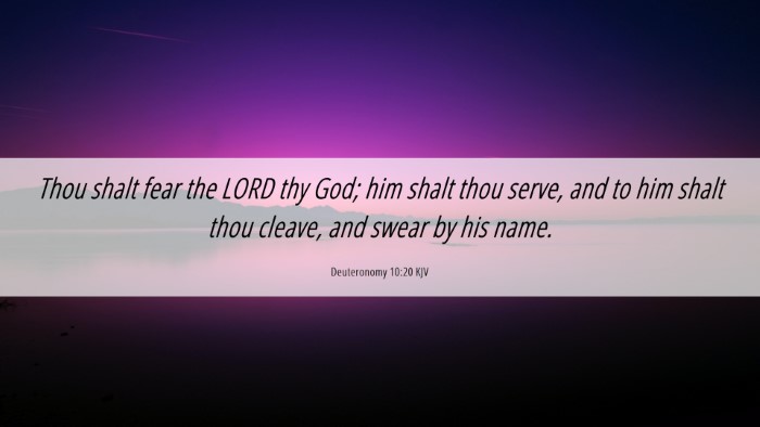 Picture 06 - Deuteronomy 10:20 KJV Desktop Wallpaper - Thou shalt fear the LORD thy God; him shalt thou - Desktop Bible Verse Wallpaper