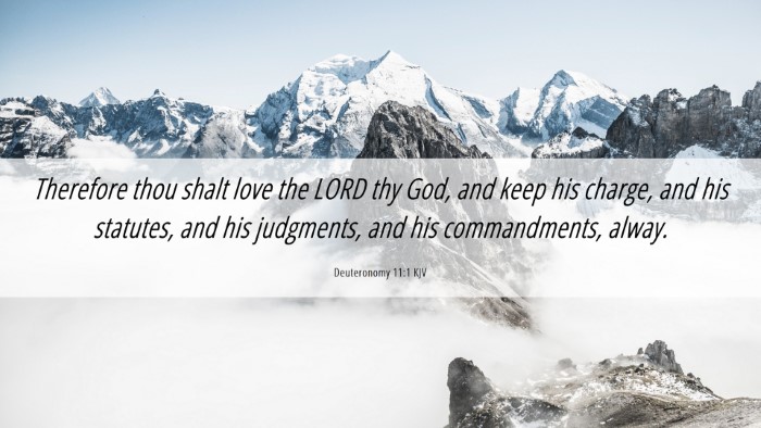 Picture 06 - Deuteronomy 11:1 KJV Desktop Wallpaper - Therefore thou shalt love the LORD thy God, and - Desktop Bible Verse Wallpaper