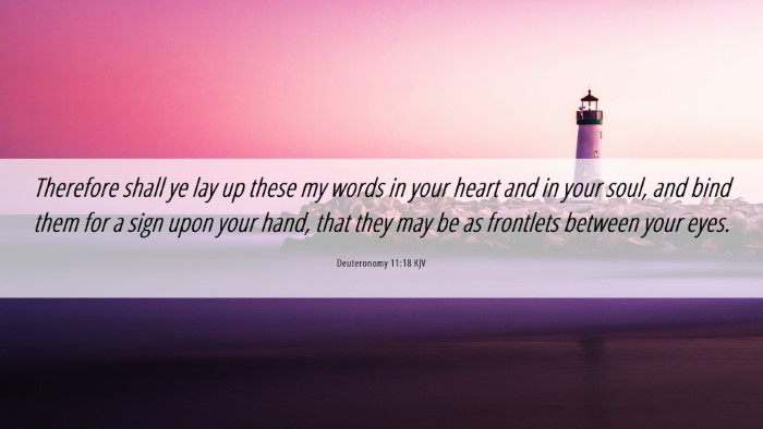 Picture 06 - Deuteronomy 11:18 KJV Desktop Wallpaper - Therefore shall ye lay up these my words in your - Desktop Bible Verse Wallpaper
