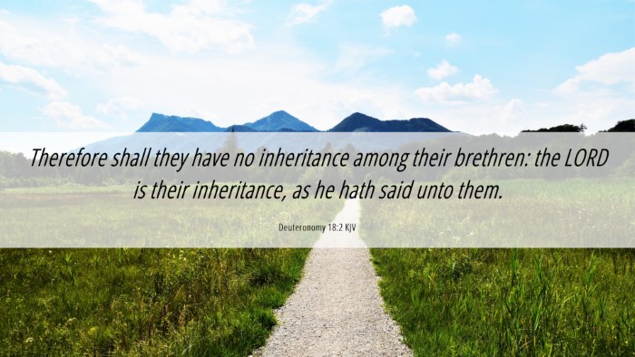 Picture 06 - Deuteronomy 18:2 KJV Desktop Wallpaper - Therefore shall they have no inheritance among - Desktop Bible Verse Wallpaper